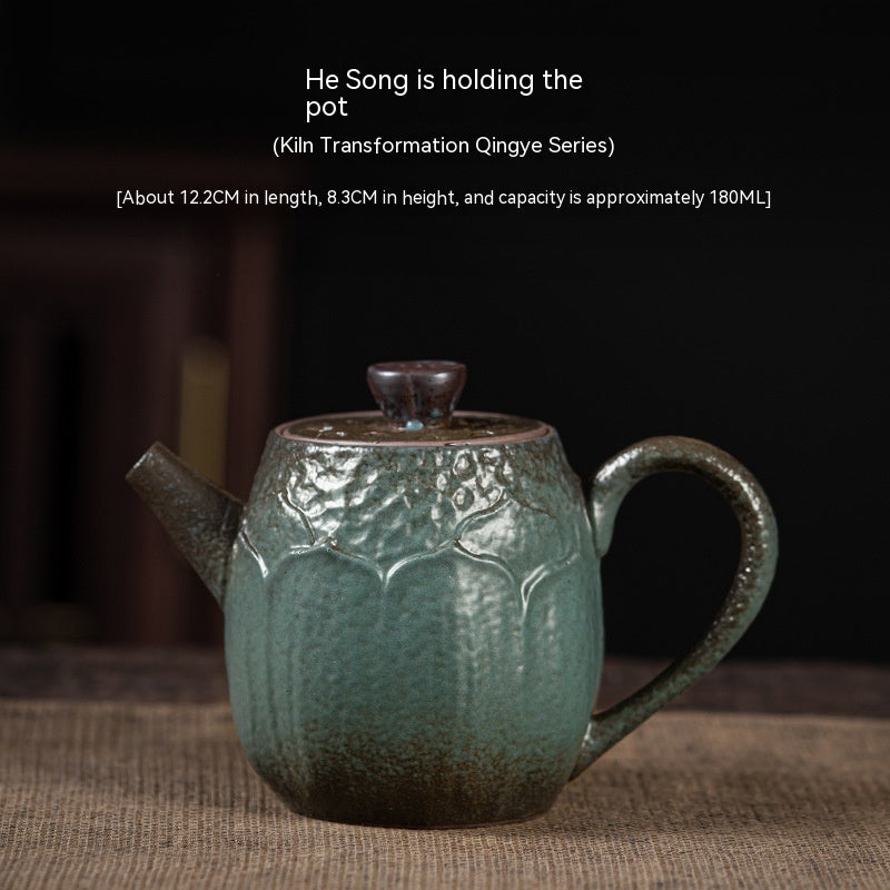 Stoneware Handmade Trumpet Teapot