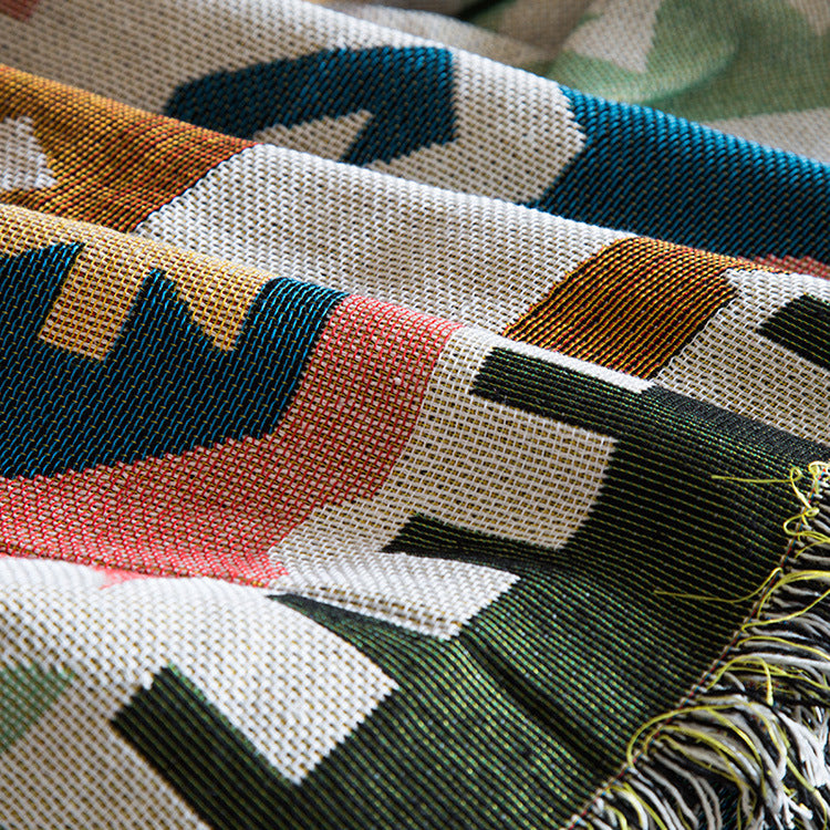 Sofa Cushion Blanket Cushion Sofa Towel Retro Sofa Knitted Blanket