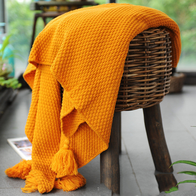 Knitted Blanket Bed end Nordic Blanket Woolen Sofa Blanket