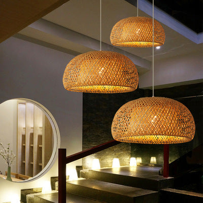 Zen Harmony Bamboo Chandelier - Naturalistic Japanese-Inspired Lighting