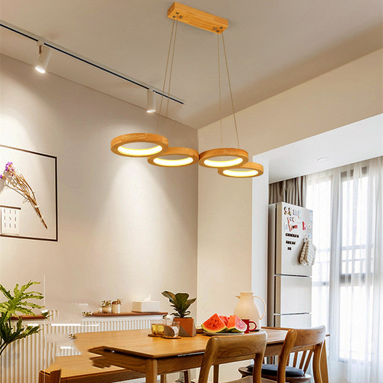 Simplicity Solid Wood Dining Pendant Circle