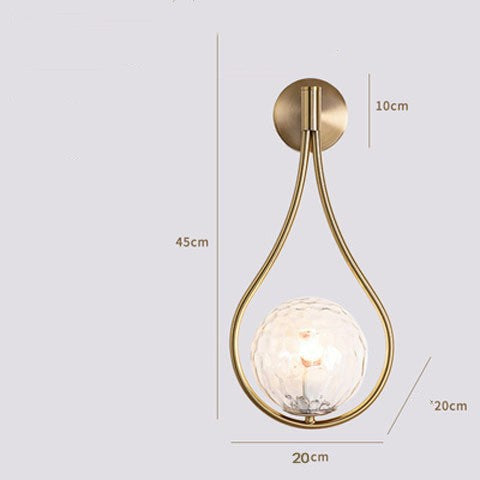 Elegant Aura Bedside Wall Lamp - Modern European Glass Luminaire