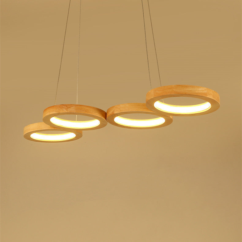 Simplicity Solid Wood Dining Pendant Circle