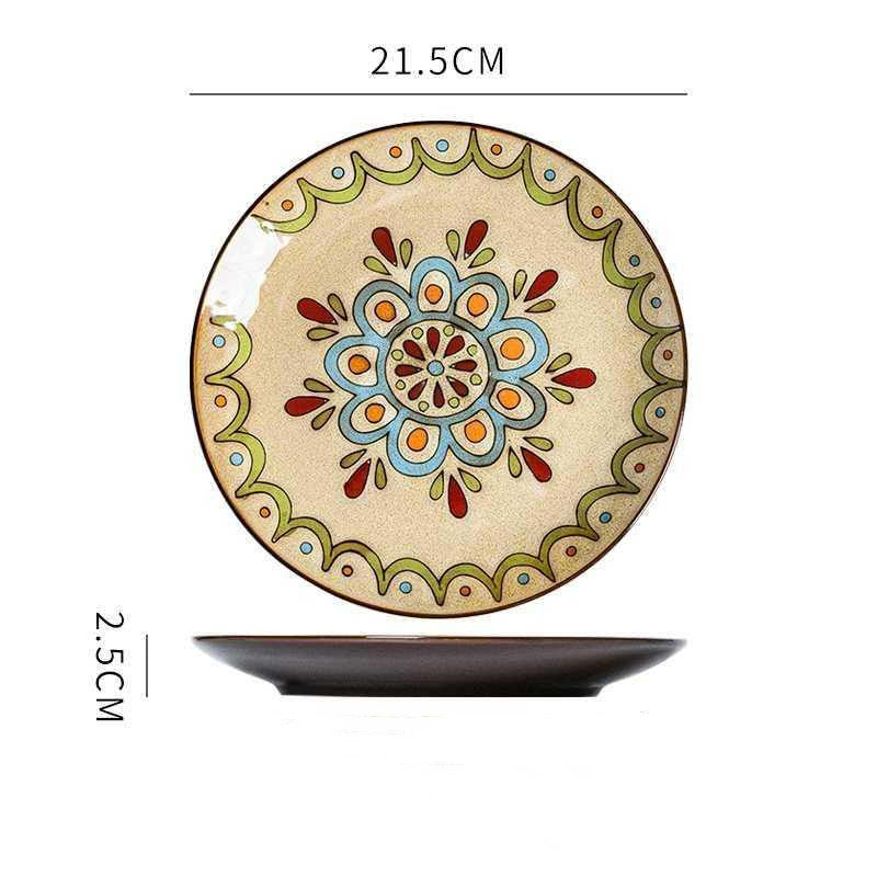 Artisanal Elegance Hand-Painted Porcelain Dinner Plate