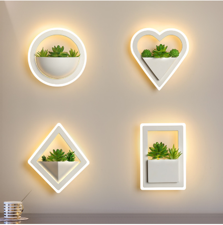 Lumina Flora - Geometric Wall-Mounted LED Planter Lights