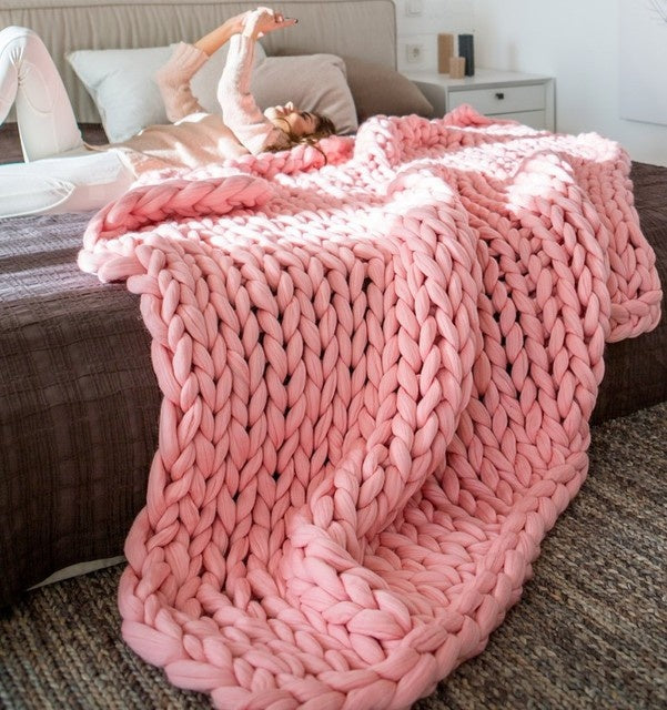 Acrylic woven super thick wool blanket