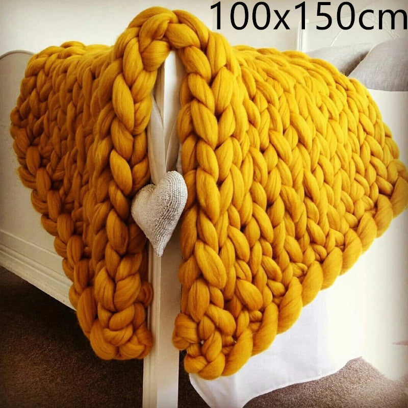 Acrylic woven super thick wool blanket