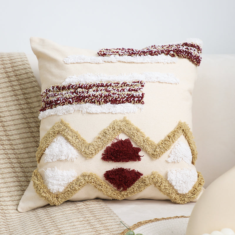 Geometric Bliss Artistic Throw Pillow - Modern Accent for Home Comfort