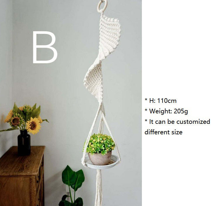 Bohemian Elegance Cotton Rope Hanging Planter - 105cm