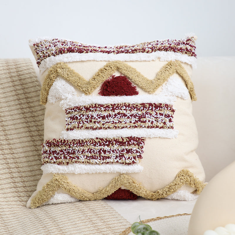 Geometric Bliss Artistic Throw Pillow - Modern Accent for Home Comfort